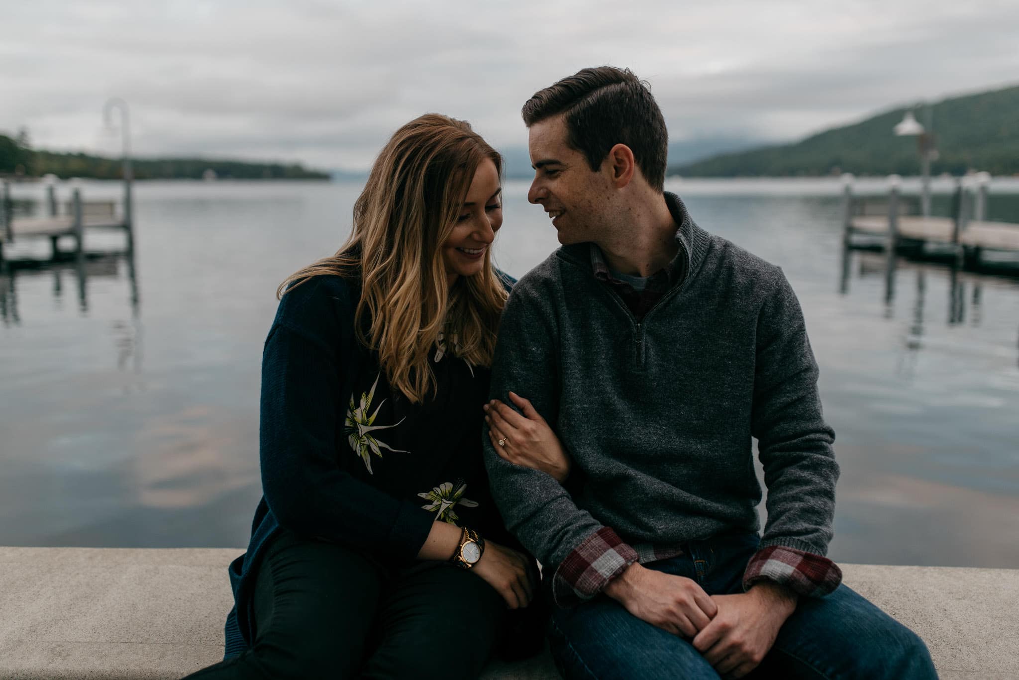 lake george engagement